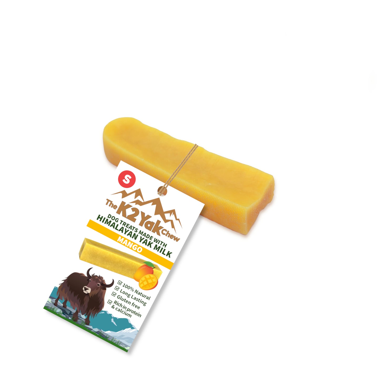 K2 Yak Chews Natural Dog Treats Mango Small 30-40g