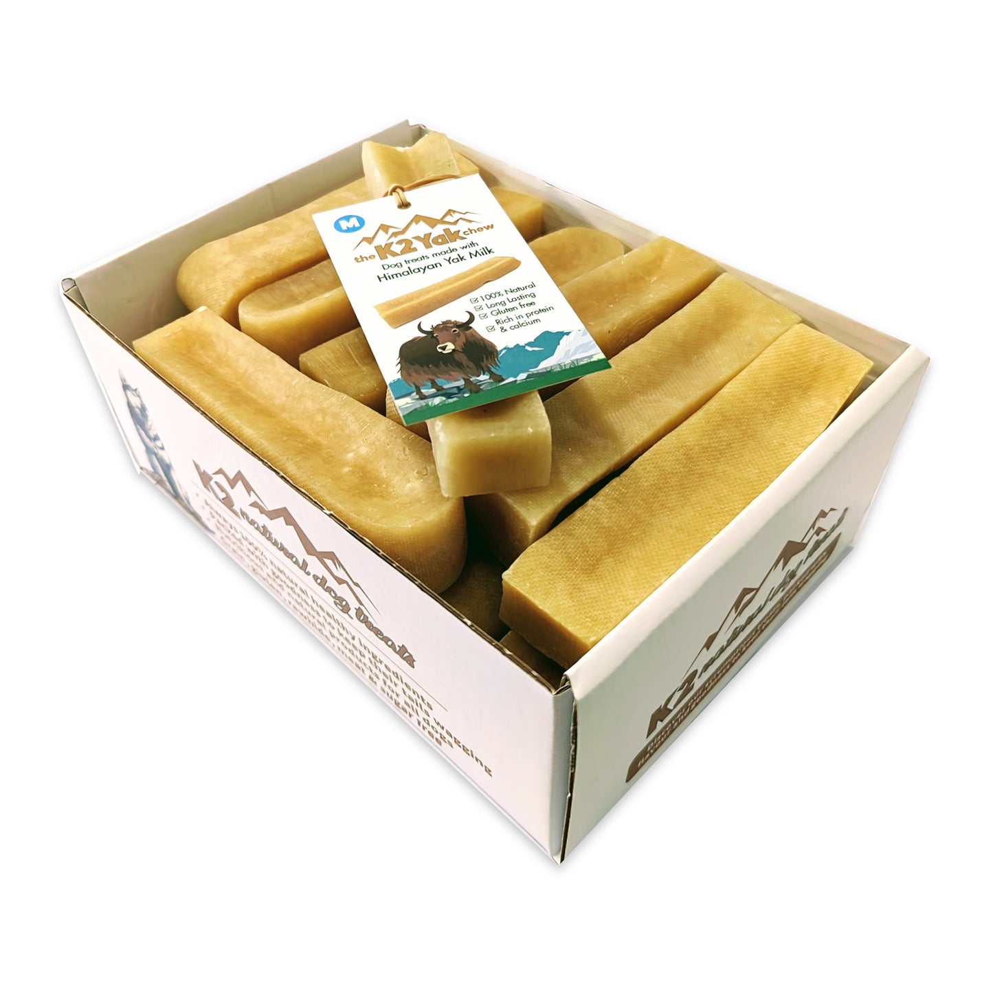 K2 Yak Chews Dog Treats Medium - Box of 18