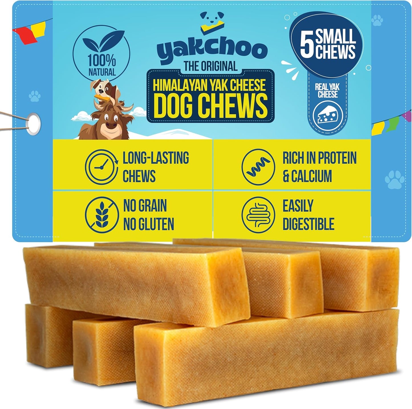 Yakchoo Himalayan Yak Cheese Dog Chews – Small 30g - 5pk