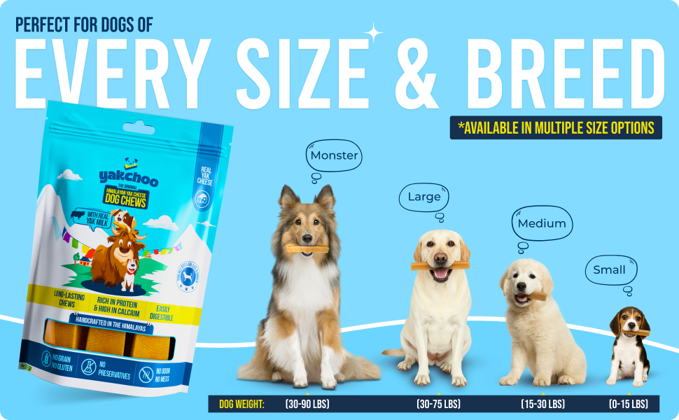 Yakchoo Himalayan Yak Cheese Dog Chews – Large 130g - 3pk