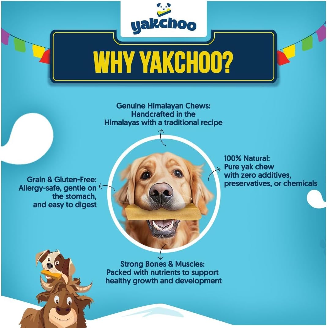 Yakchoo Himalayan Yak Cheese Dog Chews – Small 30g - 5pk