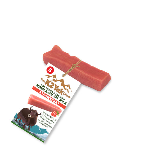 K2 Yak Chews Natural Dog Treats Strawberry Small 30-40g