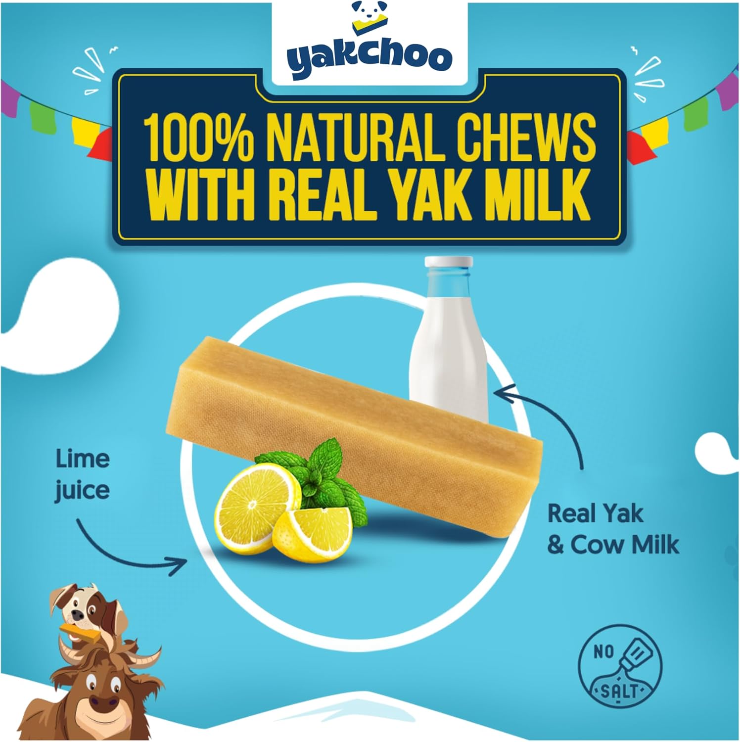 Yakchoo Himalayan Yak Cheese Dog Chews – Medium 70g - 2pk