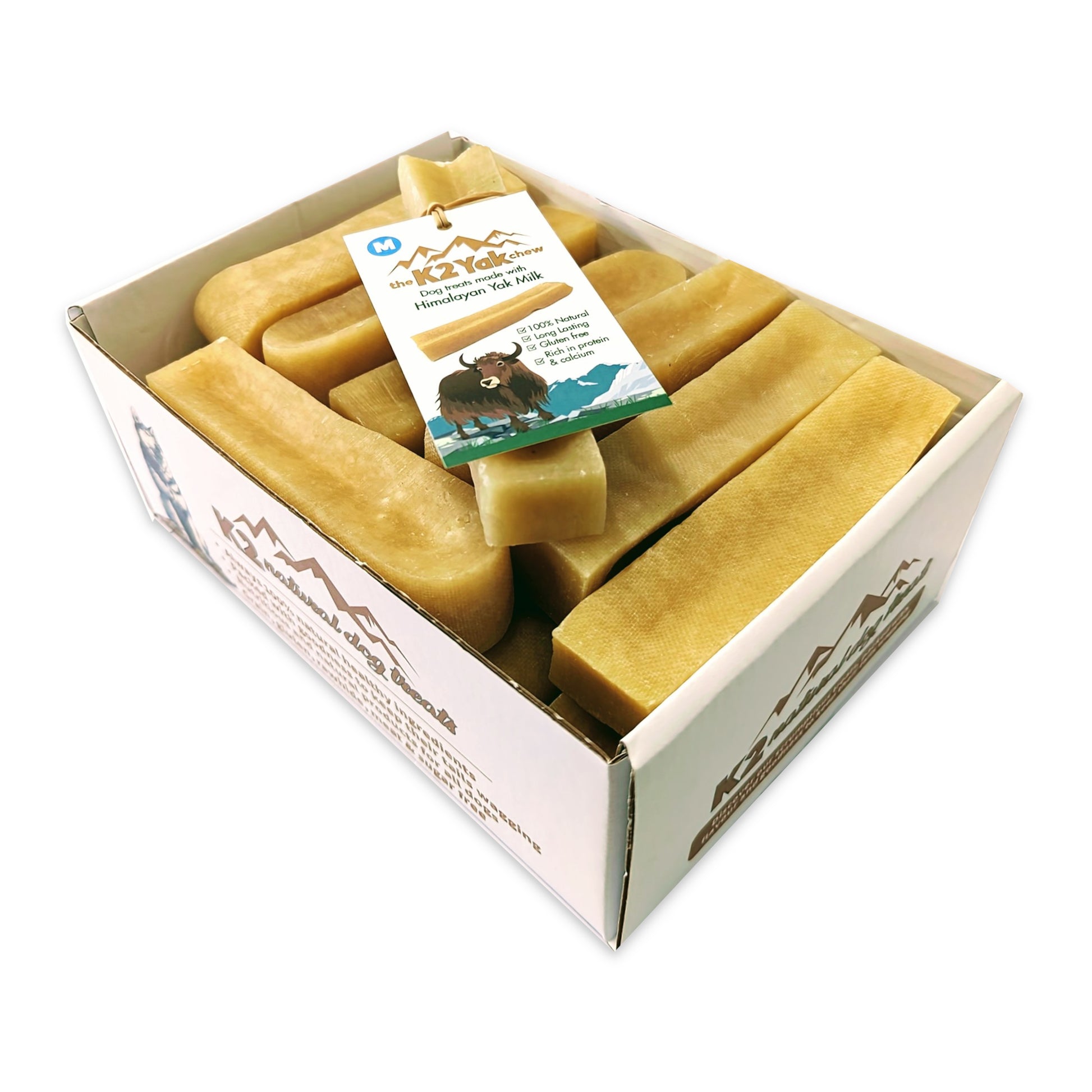 K2 Yak Chews Dog Treats Medium - Box of 18