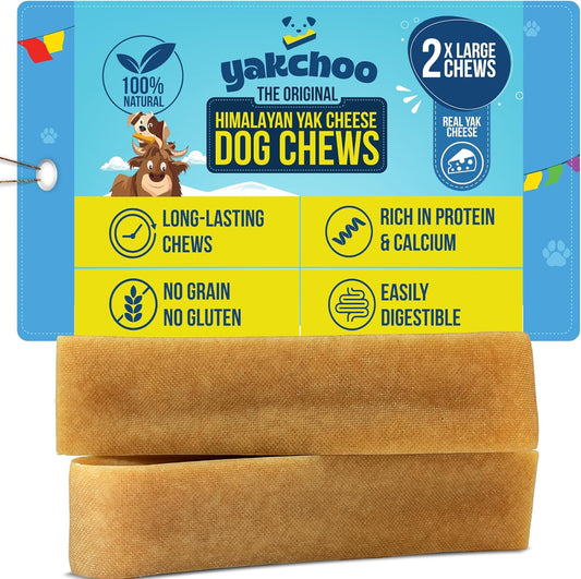 Yakchoo Himalayan Yak Cheese Dog Chews – X-Large 150g - 2pk