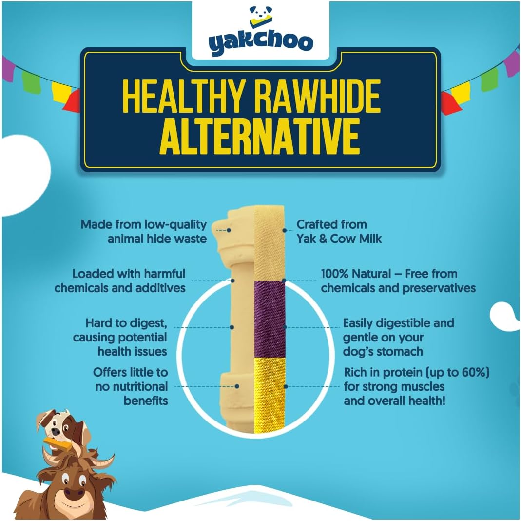 Yakchoo Himalayan Yak Cheese Dog Chews – Medium 70g - Blueberry Coconut & Mango 3pk