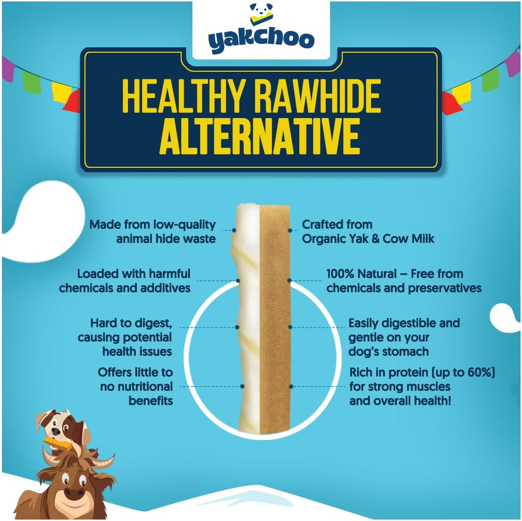Yakchoo Himalayan Yak Cheese Dog Chews – X-Large 150g - 2pk