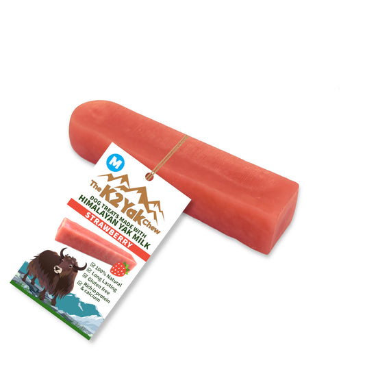 K2 Yak Chews Natural Dog Treats Strawberry Medium 70-80g